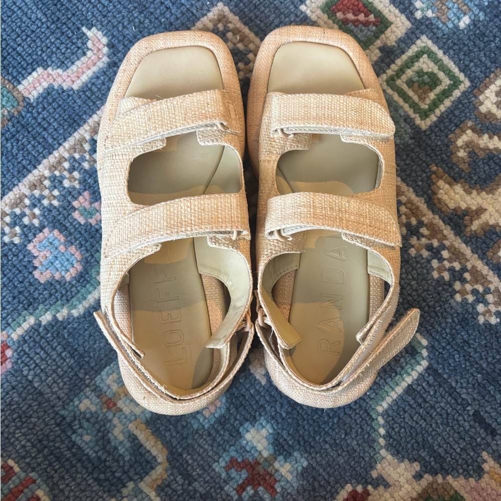 Loeffler Randall Textured Cream Sandals